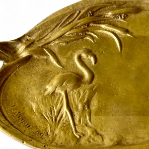 Gilt bronze Art Nouveau pin dish