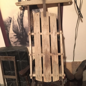 wooden sleigh