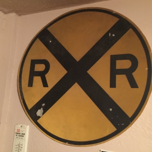 Railroad crossing sign