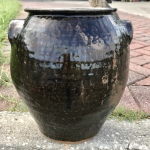 Antique Southern Pottery Jar with Two Handles